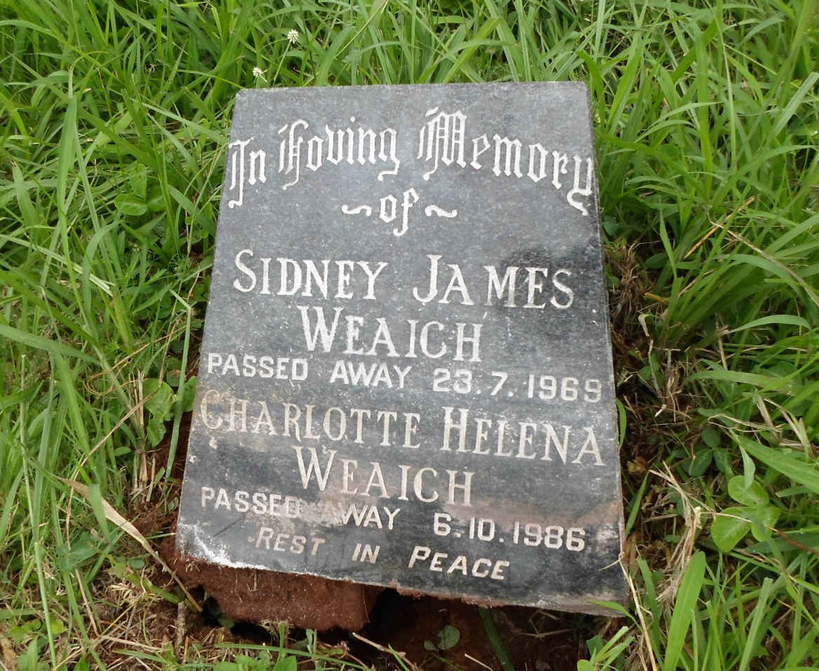 WEAICH Sidney James -1969 & Charlotte Helena -1986
