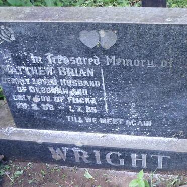 WRIGHT Matthew Brian 1958-1985