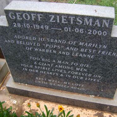 ZIETSMAN Geoff 1949-2000