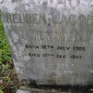 ZIETSMAN Reuben Jacobus 1905-1947