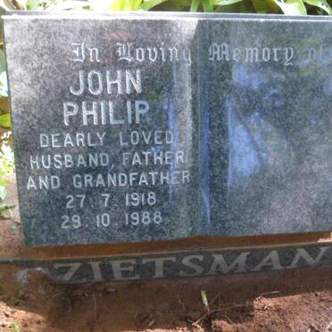 ZIETSMAN John Philip 1918-1988