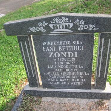 ZONDI Fani Bethuel 1929-2007