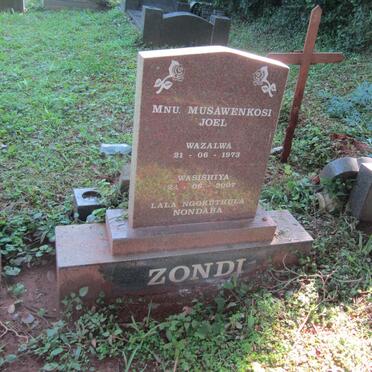 ZONDI Mnu. Musawenkosi Joel 1973-2007
