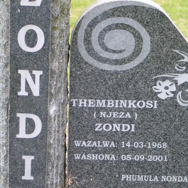 ZONDI Thembinkosi 1968-2001