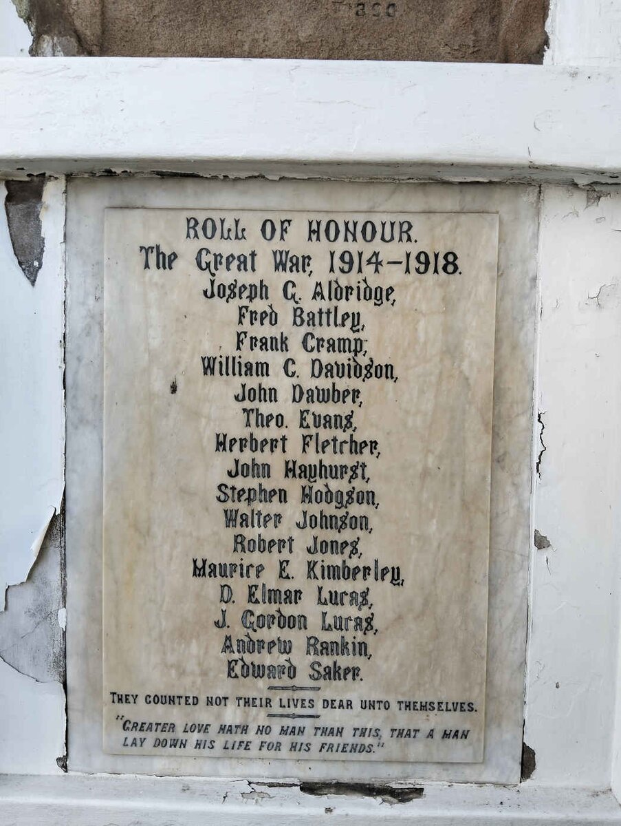 4. ROLL OF HONOUR - The Great War 1914-1918