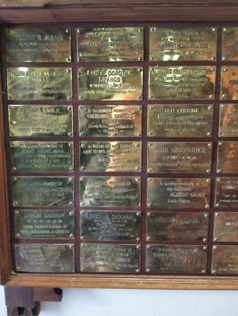 11. Memorial plaques