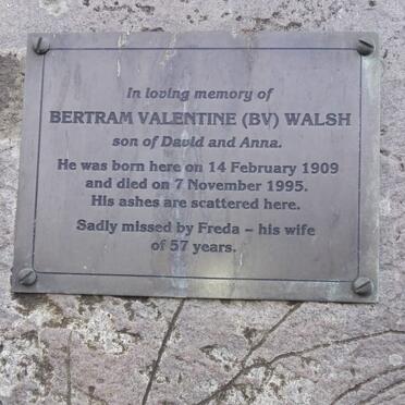 WALSH Bertram Valentine 1909-1995