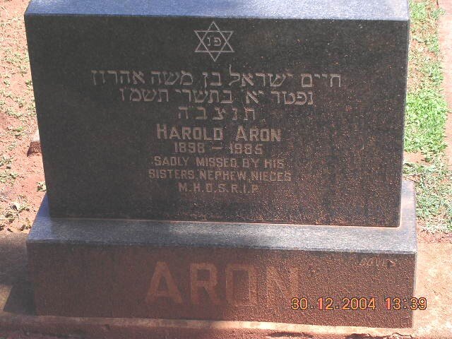 ARON Harold 1898-1985