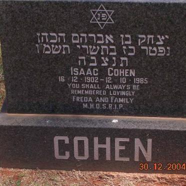 COHEN Isaac 1902-1985