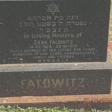 FALOWITZ Zena 1908-1990