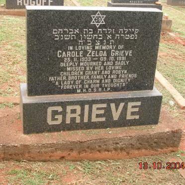 GRIEVE Carole Zelda 1933-1991