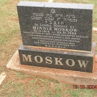 MOSKOW Minnie 1915-1999