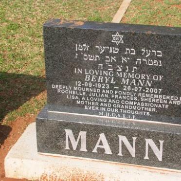 MANN Beryl 1923-2007