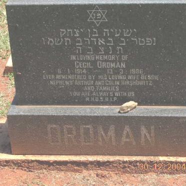 ORDMAN Cecil 1914-1996