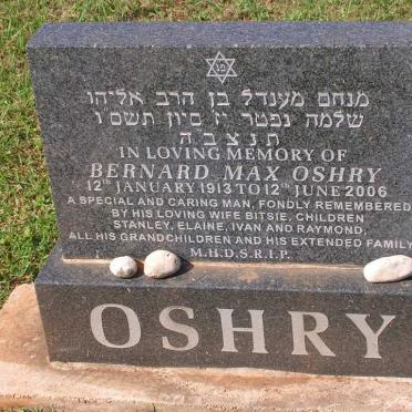 OSHRY Bernard Max 1913-2006