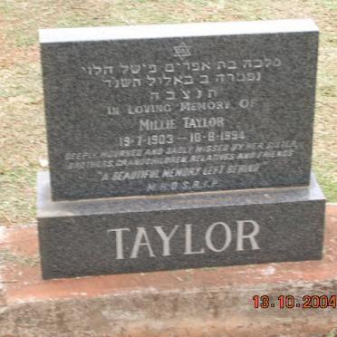 TAYLOR Millie 1903-1994