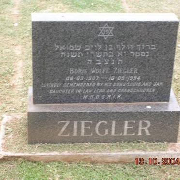 ZIEGLER Boris Wolfe 1907-1994