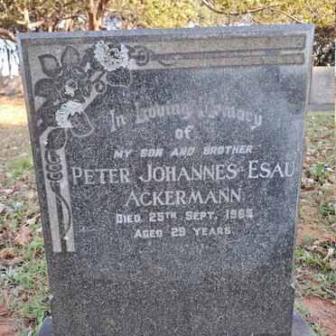 ACKERMANN Peter Johannes Esau -1965
