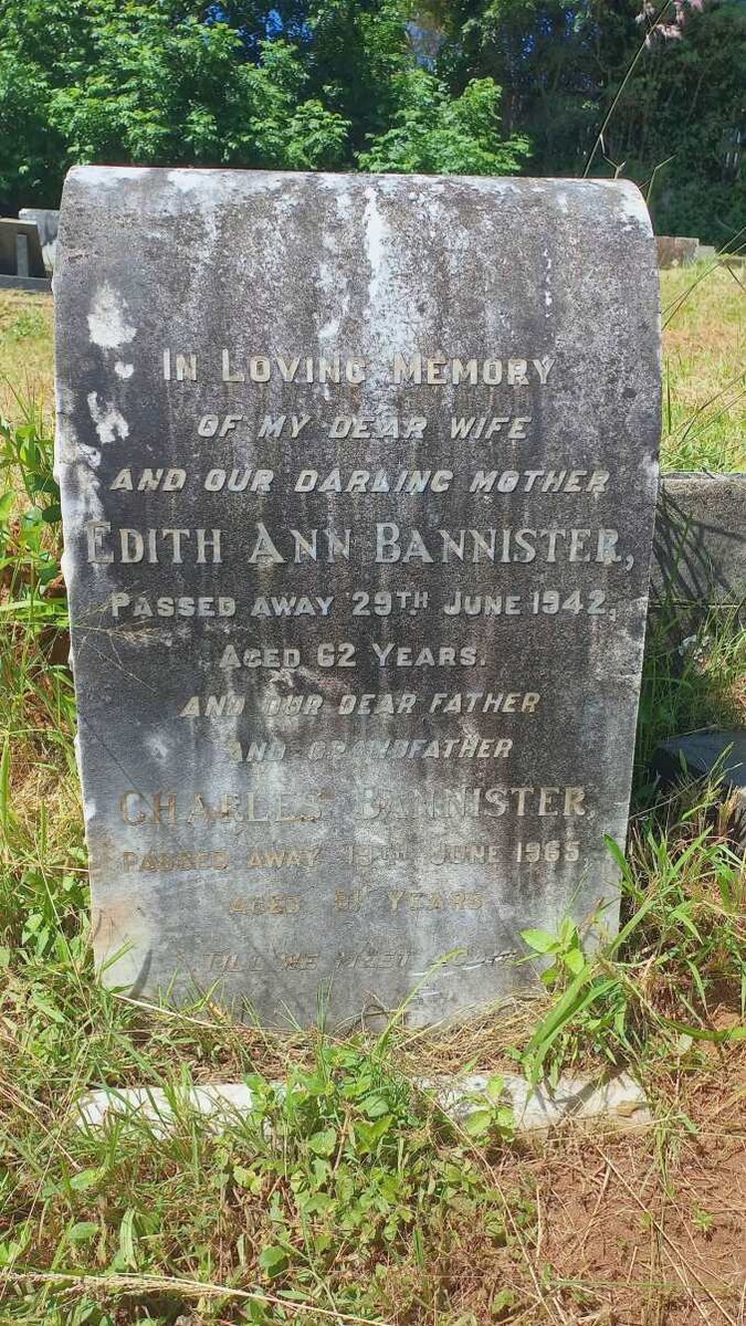 BANNISTER Charles -1965 & Edith Ann -1942