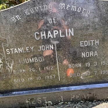 CHAPLIN Stanley John 1912-1987 :: CHAPLIN Edith Nora 1920-1990