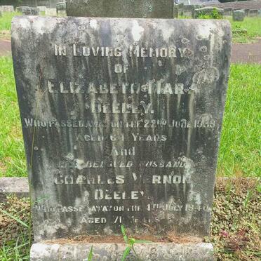 DEELEY Charles Vernon -1940 & Elizabeth Mary -1939