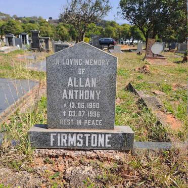 FIRMSTONE Allan Anthony 1960-1996