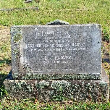 HARVEY Arthur Edgar Norman -1958 & S.B.J. -1974