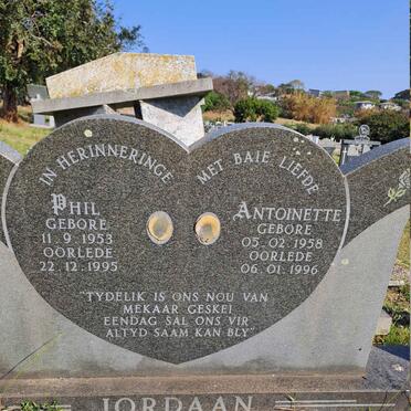 JORDAAN Phil 1958-1995 & Antoinette 1958-1996