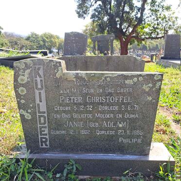 KUILDER Janie nee ADLAM 1902-1985 :: KUILDER Pieter Christoffel 1932-1971