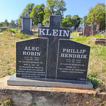 KLEIN Alec Robin 1964-1998 :: KLEIN Phillip Hendrik 1970-2016