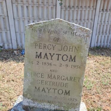 MAYTOM Percy John 1896-1956 & Alice Margaret Gertrude 1899-1979