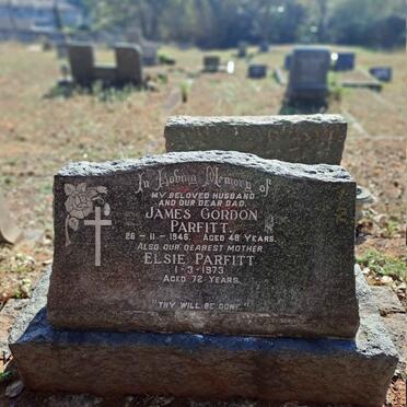 PARFITT James Gordon -1946 & Elsie -1973