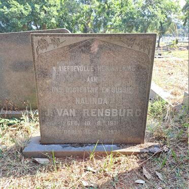 RENSBURG Nalinda, J. van 1971-1978