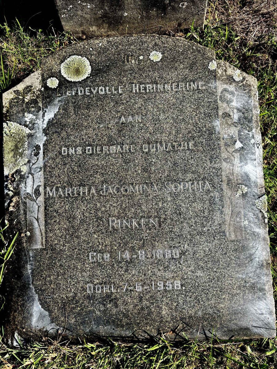 RINKEN Martha Jacomina Sophia 1880-1958