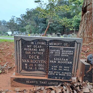 ROOYEN Dick, van 1950-1991 & Lillian 1954-2013