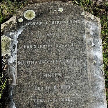 RINKEN Martha Jacomina Sophia 1880-1958