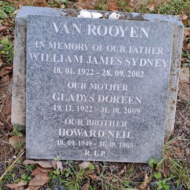 ROOYEN William James Sydney, van 1922-2002 & Gladys Doreen 1922-2009 :: VAN ROOYEN Howard Neil 1949-1965