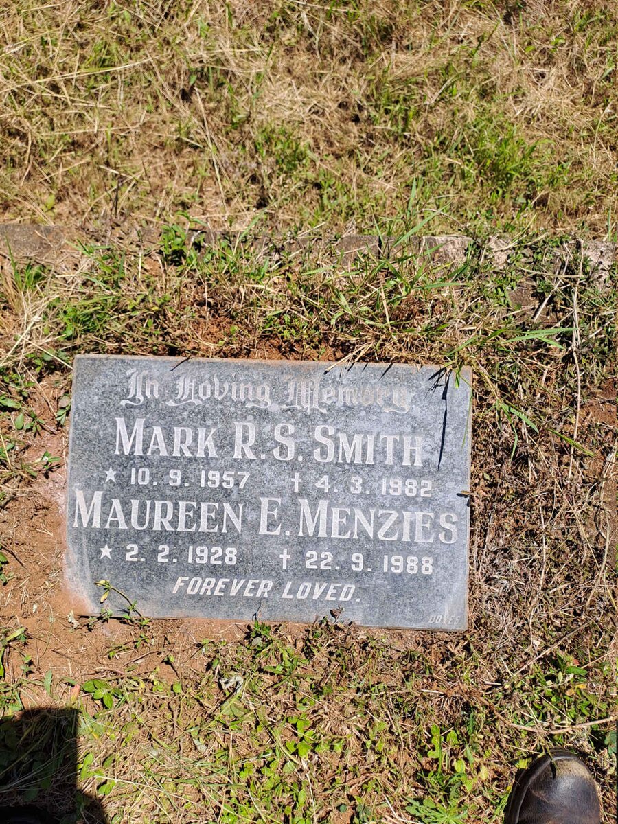 SMITH Mark R.S. 1957-1982 :: MENZIES Maureen E. 1928-1988