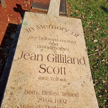SCOTT Jean Gilliland 1902-2001