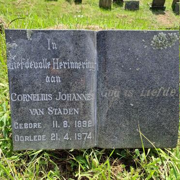 STADEN Cornelius Johannes, van 1892-1974
