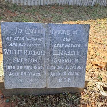 SMERDON Willie Richard -1954 & Elizabeth -1959
