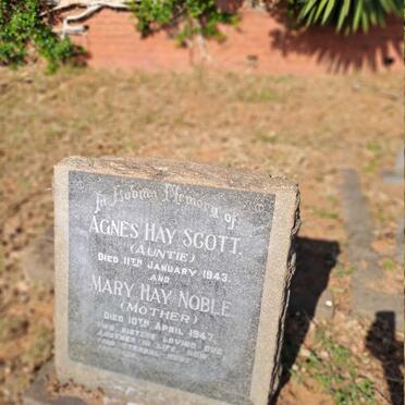 SCOTT Agnes Hay -1943 :: NOBLE Mary Hay -1947