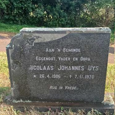 UYS Nicolaas Johannes 1906-1970