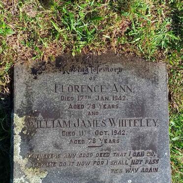 WHITELEY William James -1942 & Florence Ann -1942