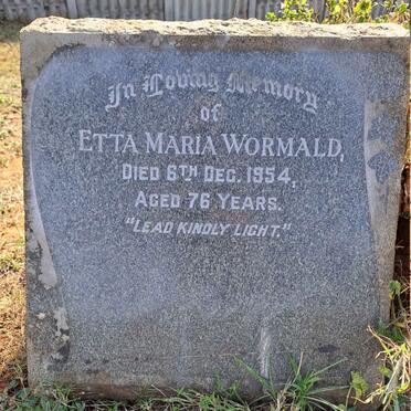 WORMALD Etta Maria -1954