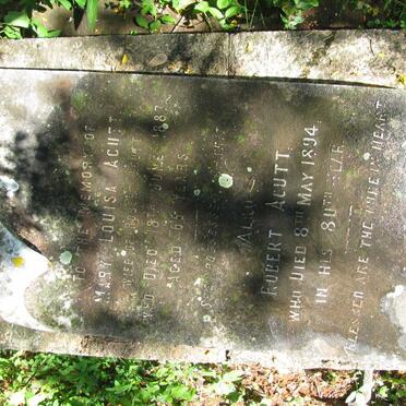 ACUTT Robert -1894 &amp; Mary Louisa -1887