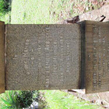 ARBUCKLE Theodore De Courgy -1945 &amp; Martha Emilie MEUNIER -1943 