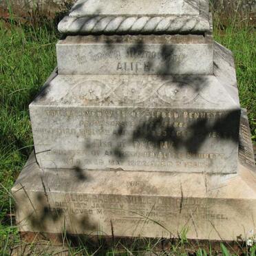 BENNETT Alice -1893 :: BENNETT Decima -1892 :: BASKERVILLE Alice nee WERELL -1932