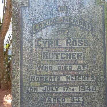 BUTCHER Cyril Ross -1940