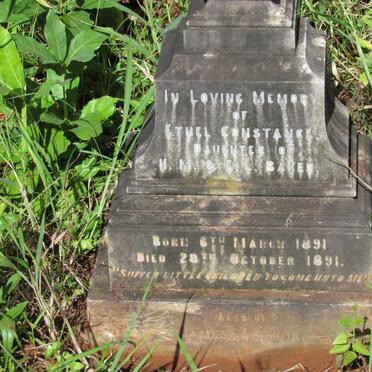 BAKER Ethel Constance 1891-1891 :: BAKER James Arthur 1892-1893